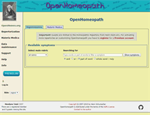 Tablet Screenshot of openhomeo.info